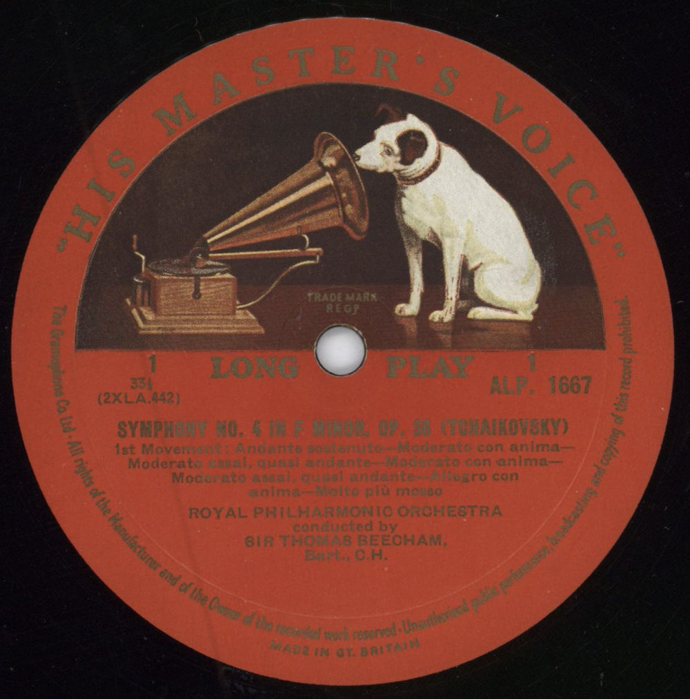 Pyotr Ilyich Tchaikovsky Symphony No. 4 in F Minor, Op.36 UK vinyl LP album (LP record) T3NLPSY483284
