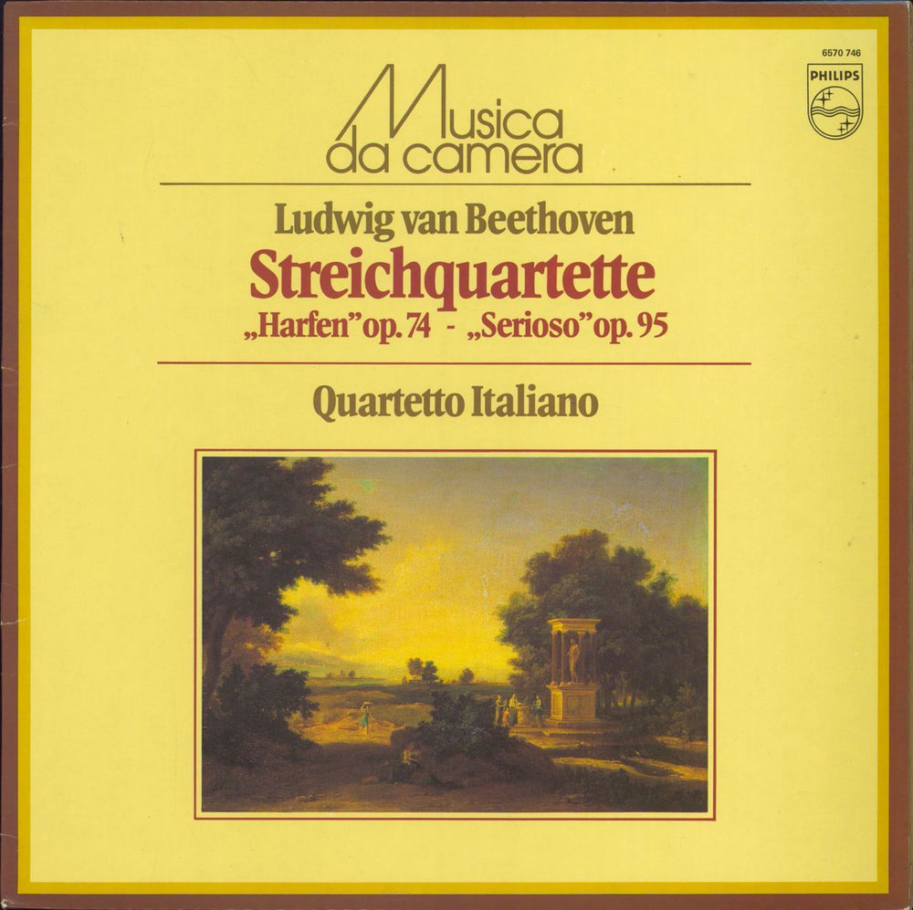 Quartetto Italiano Ludwig Van Beethoven: Streichquartette 'Harfen' Op. 74 / 'Serioso' Op. 95 Dutch vinyl LP album (LP record) 6570746