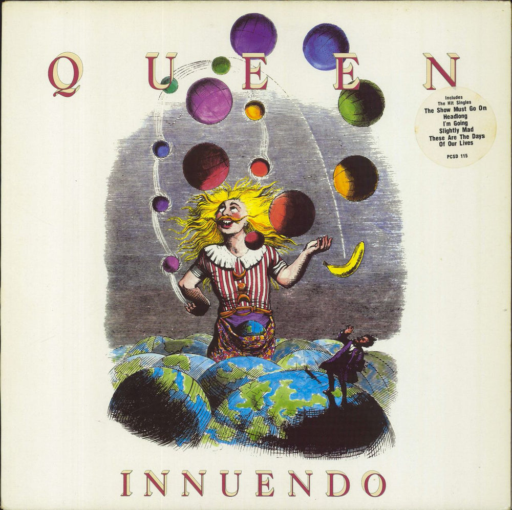 Queen Innuendo - Hype Stickered Sleeve - EX+ UK vinyl LP album (LP record) PCSD115