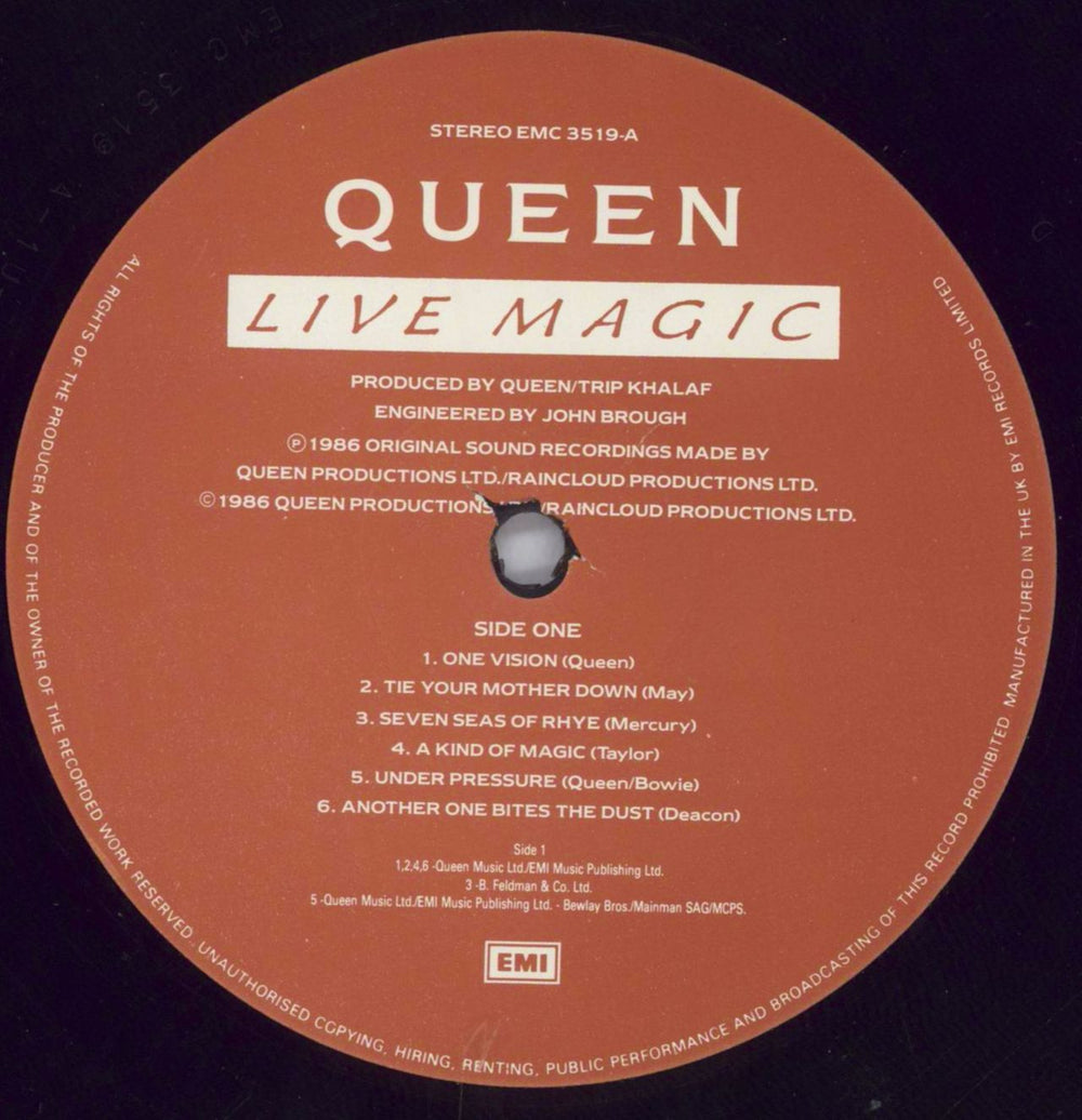 Queen Live Magic UK vinyl LP album (LP record) QUELPLI820662