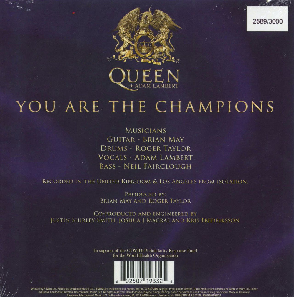 Queen You Are The Champions - Sealed UK 7" vinyl single (7 inch record / 45) 602507193324