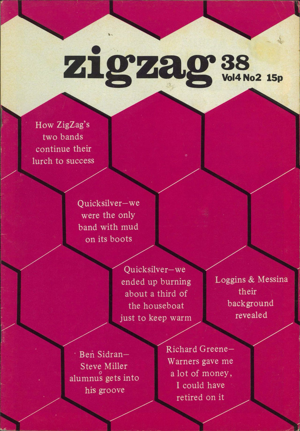 Quicksilver Messenger Service Zig Zag Magazine No. 38 UK magazine #38