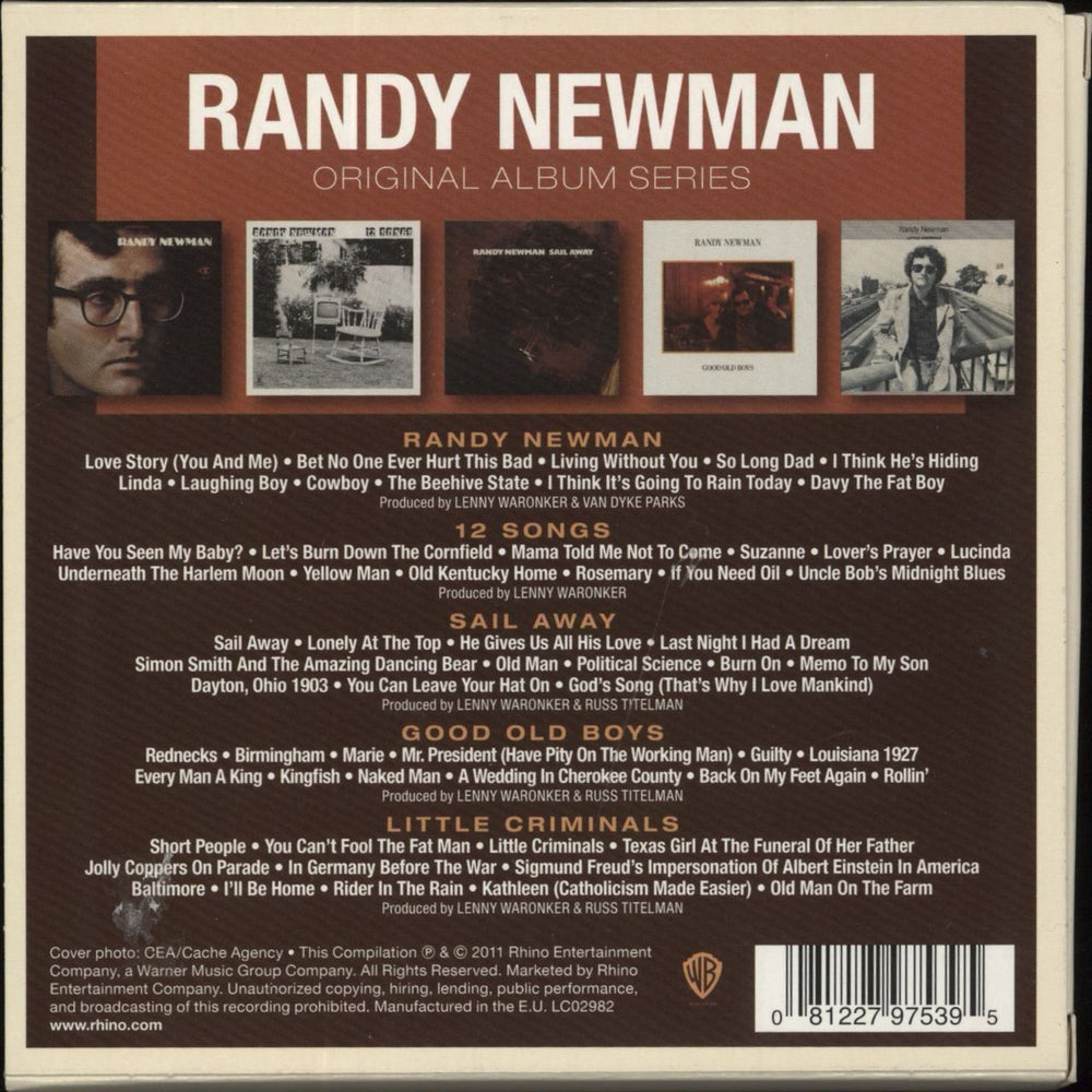 Randy Newman Original Album Series UK 5-CD album set 081227975395
