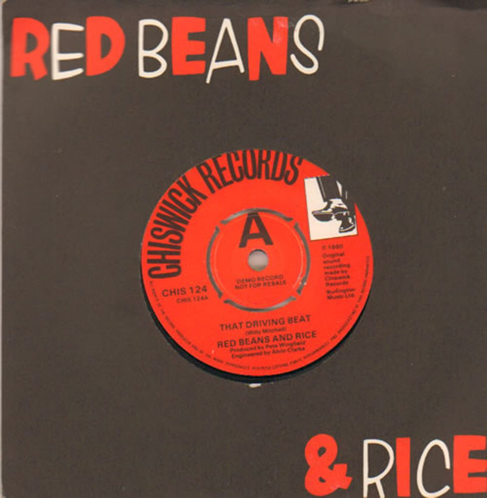 Red Beans And Rice That Driving Beat - A Label + sleeve UK Promo 7" vinyl single (7 inch record / 45) CHIS124