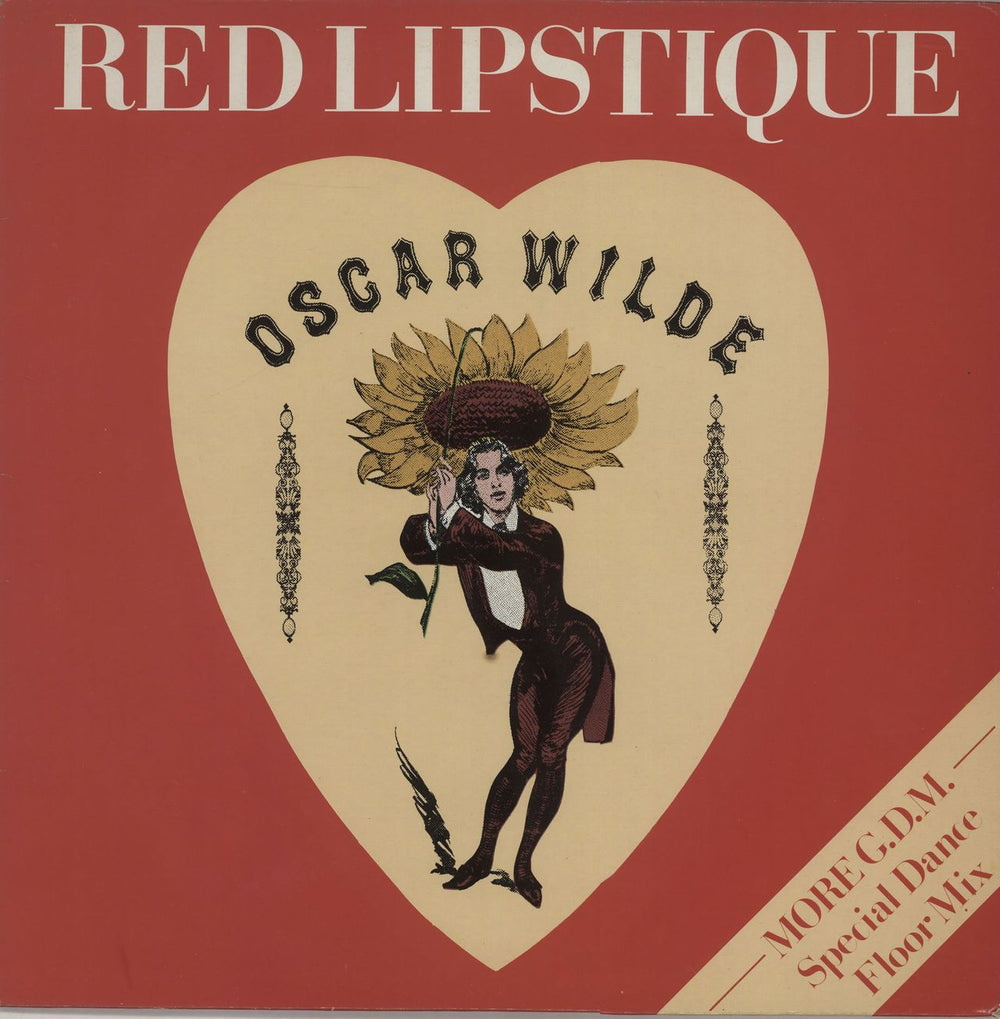 Red Lipstique Oscar Wilde UK 12" vinyl single (12 inch record / Maxi-single) WILD1