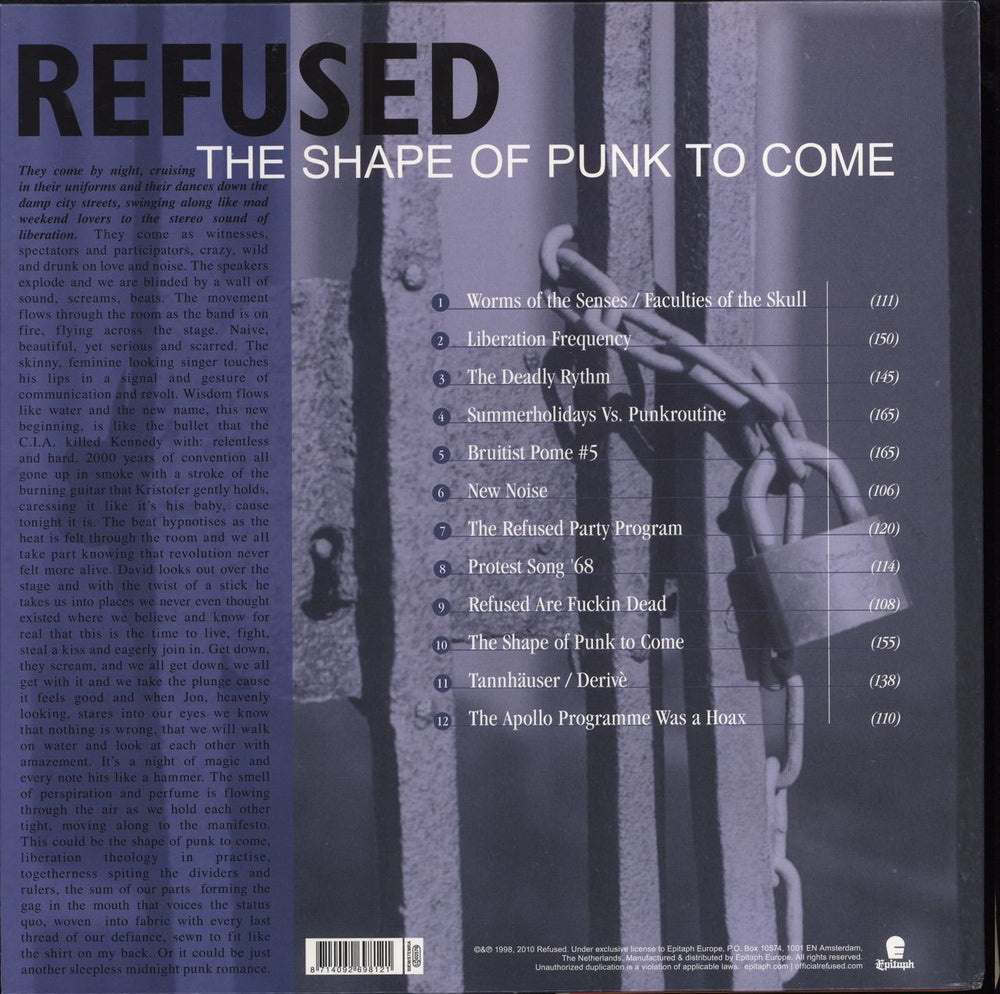 Refused The Shape of Punk To Come - Clear Vinyl - RSD 2012 UK 2-LP vinyl record set (Double LP Album)