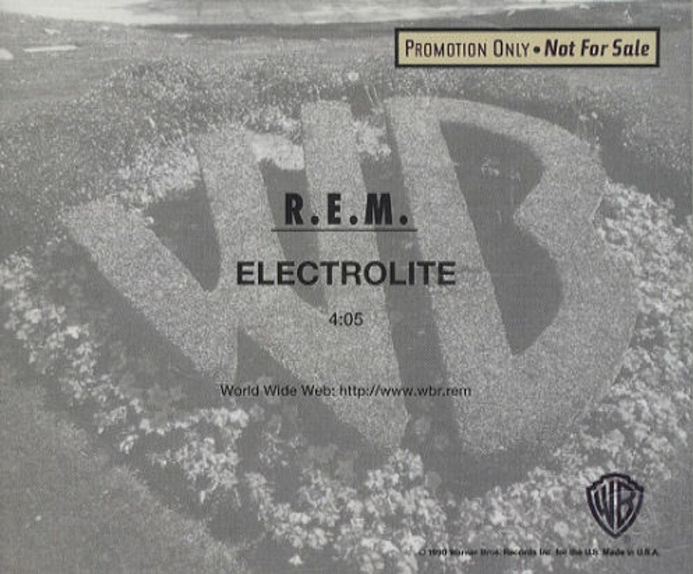REM Electolite US Promo CD single (CD5 / 5") PRO-CD-8575