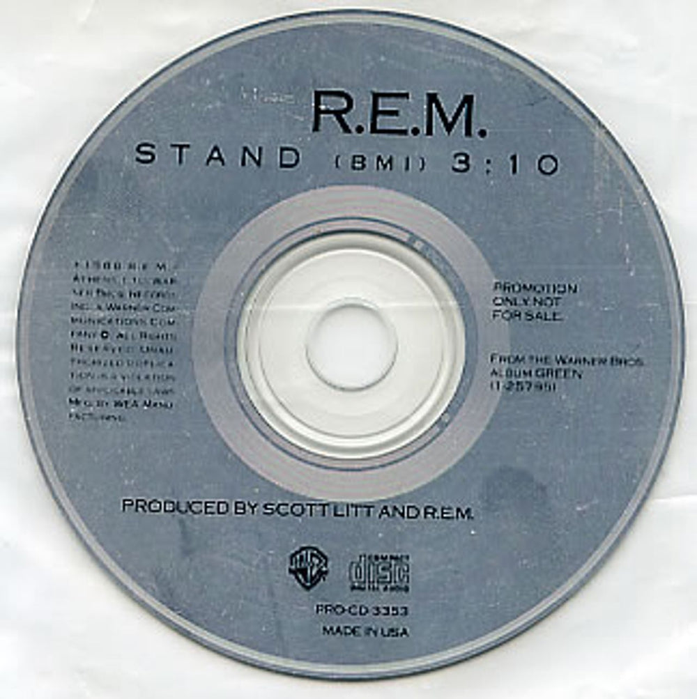 REM Stand US Promo CD single (CD5 / 5") PRO-CD-3353