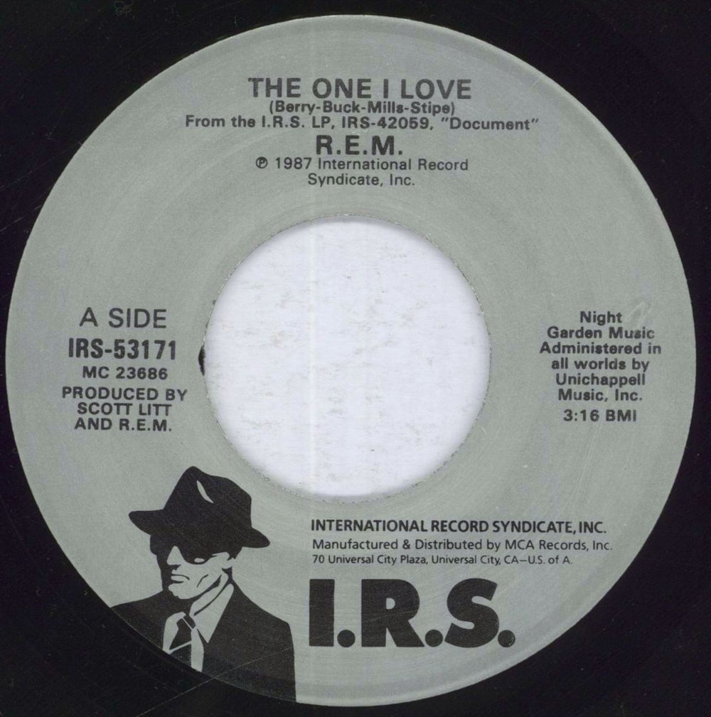 REM The One I Love US 7" vinyl single (7 inch record / 45) REM07TH40437