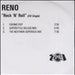 Reno Rock 'N' Roll UK Promo CD-R acetate CD-R ACETATE