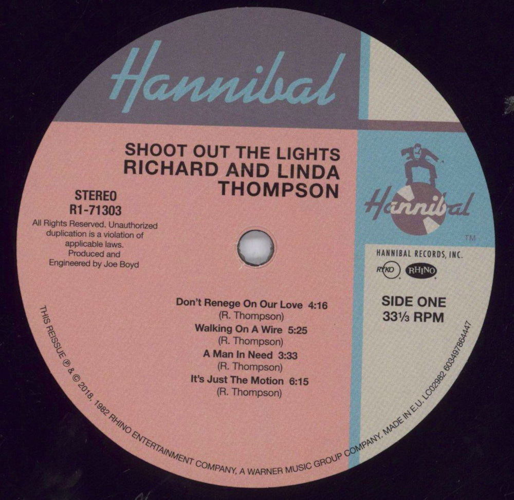 Richard & Linda Thompson Shoot Out The Lights - 180gm UK vinyl LP album (LP record) R&LLPSH830784