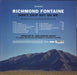 Richmond Fontaine Don't Skip Out On Me UK vinyl LP album (LP record) 5052571074619