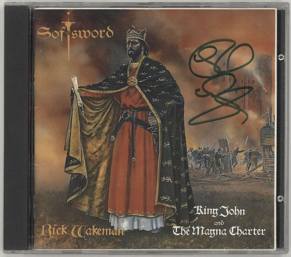 Rick Wakeman Softsword - Autographed UK CD album (CDLP) RIOCD1001