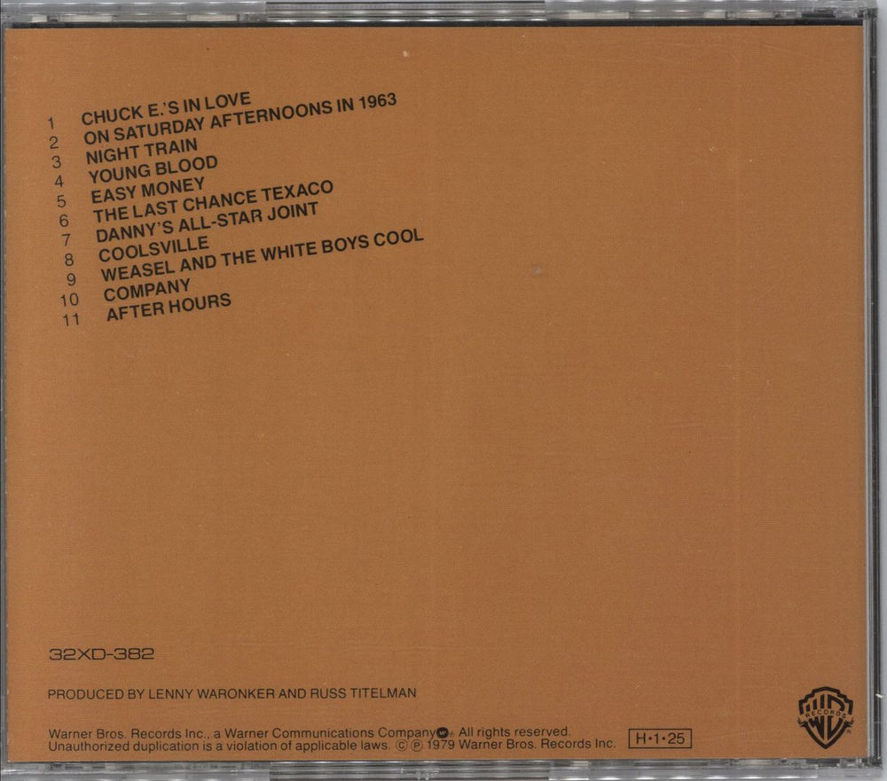 Rickie Lee Jones Rickie Lee Jones Japanese CD album (CDLP)