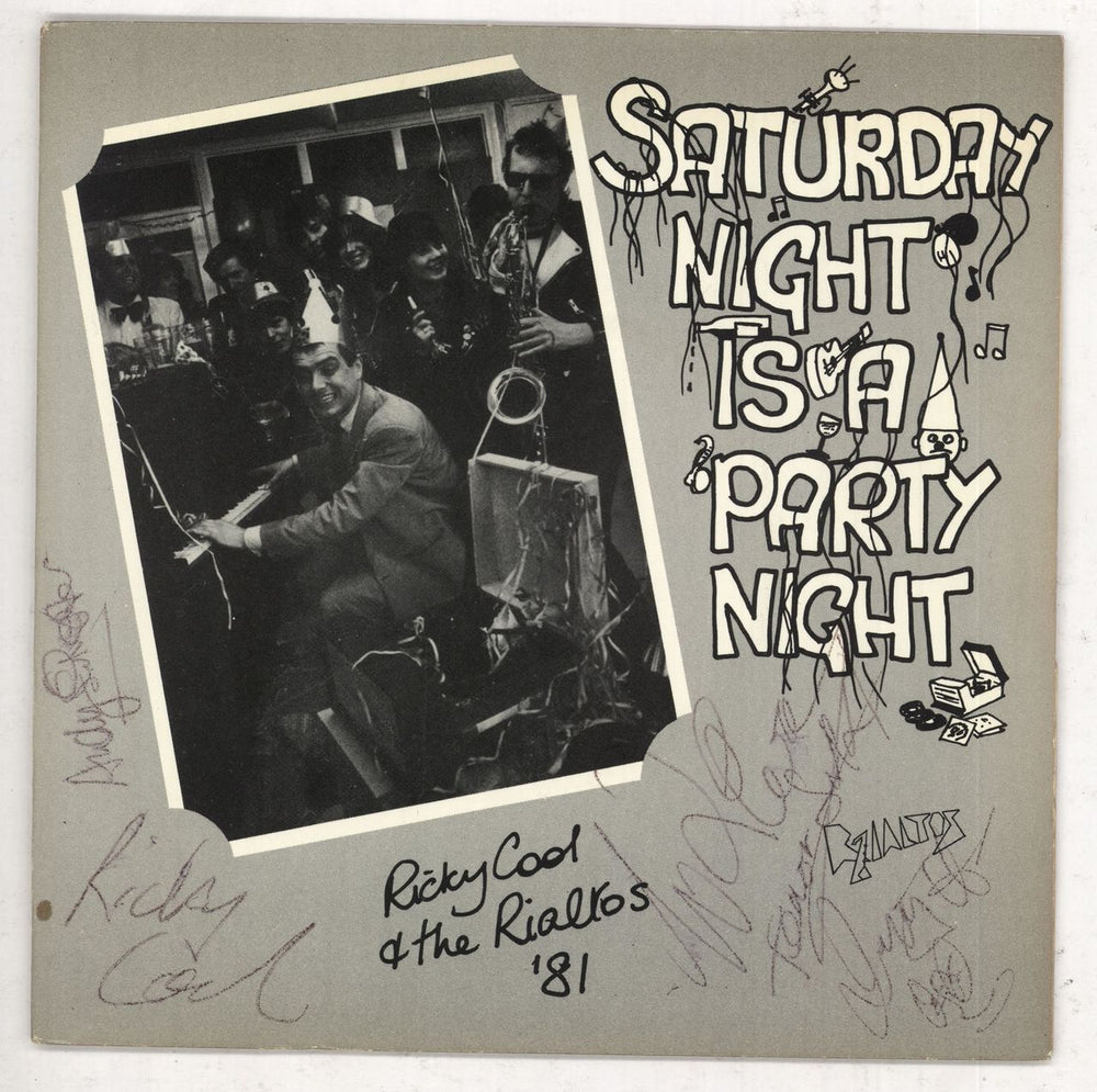 Ricky Cool Saturday Night Is A Party Night EP - Autographed UK 7" vinyl single (7 inch record / 45) PIE003