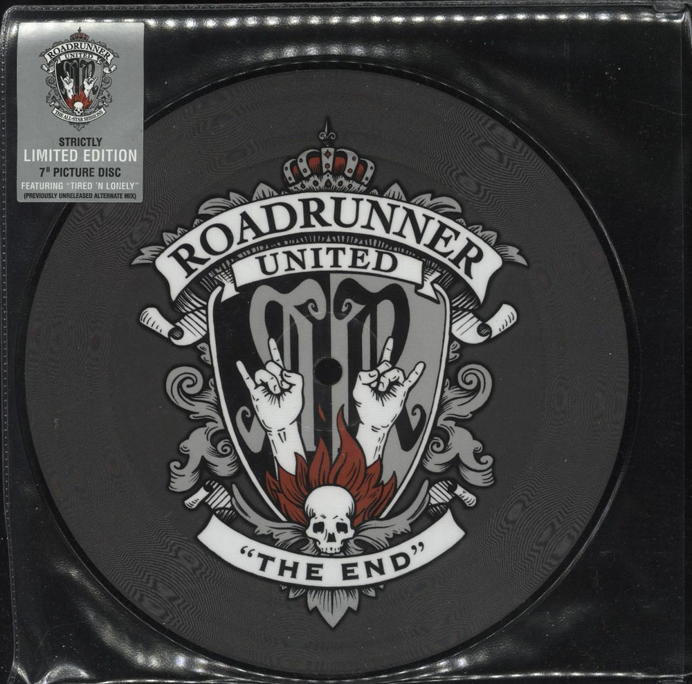 Roadrunner United The End US 7" vinyl picture disc (7 inch picture disc single) RR3949-7