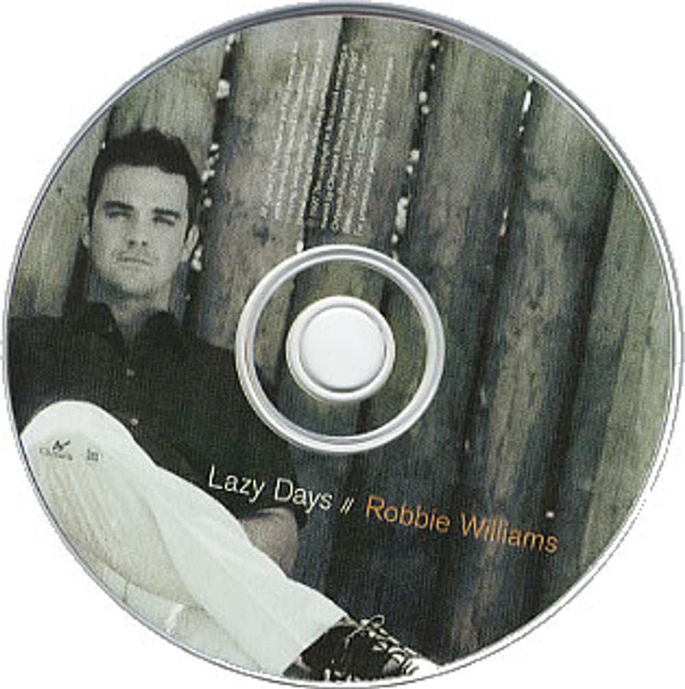 Robbie Williams Lazy Days UK Promo CD single (CD5 / 5") RWIC5LA88731