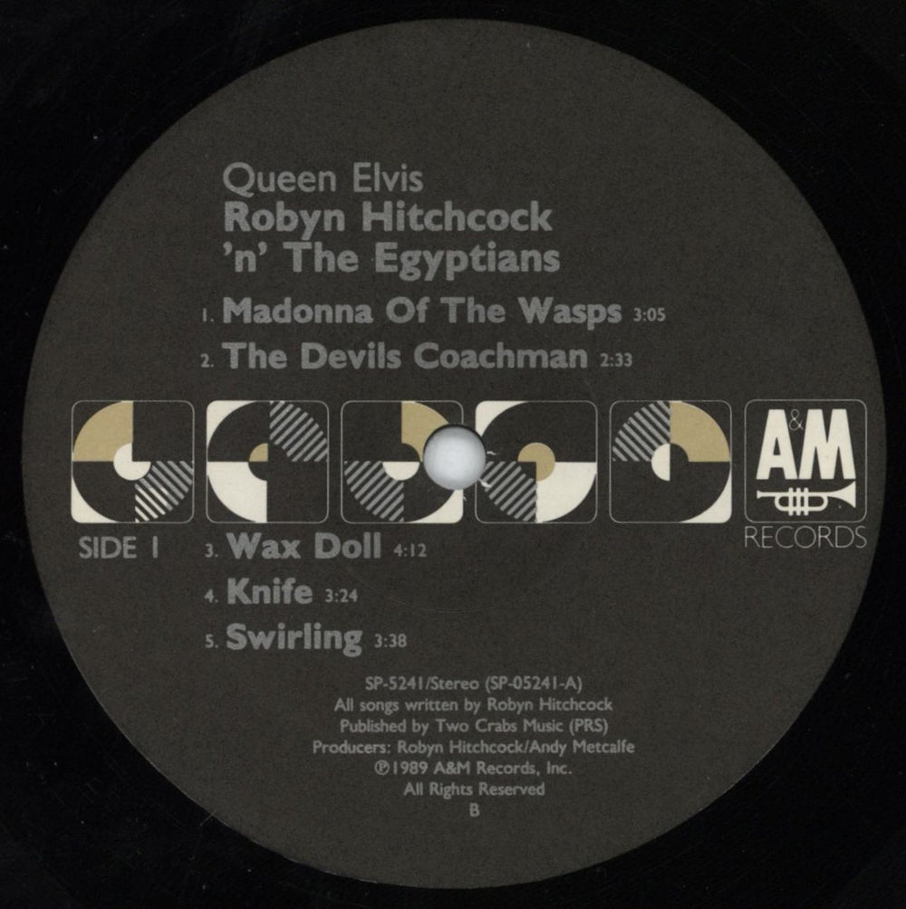 Robyn Hitchcock Queen Elvis - Promo Stamped - Hype stickered US Promo vinyl LP album (LP record) RHILPQU806384