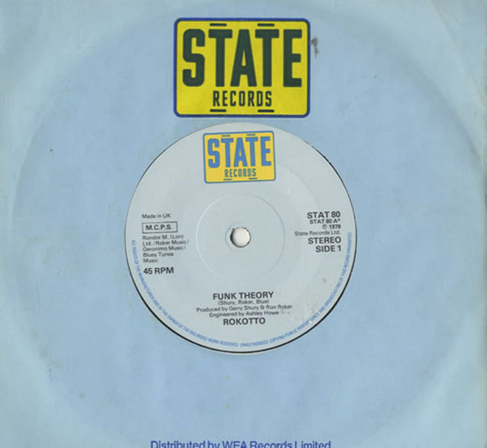 Rokotto Funk Theory UK 7" vinyl single (7 inch record / 45) STAT80