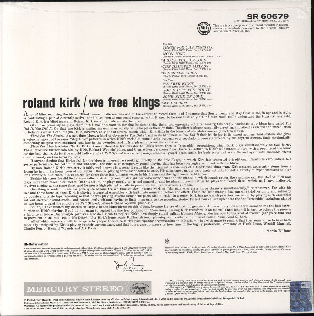 Roland Kirk We Free Kings - 180gm Vinyl - Sealed + Booklet UK vinyl LP album (LP record)