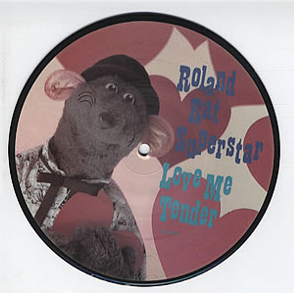 Roland Rat Love Me Tender UK 7" vinyl picture disc (7 inch picture disc single) RATP2