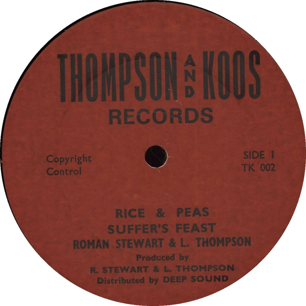 Roman Stewart Rice & Peas UK 12" vinyl single (12 inch record / Maxi-single) TK002