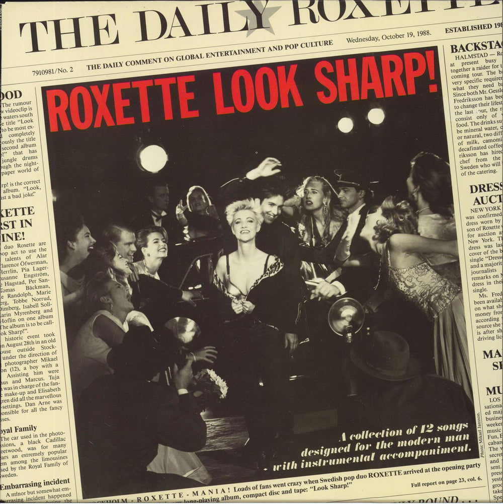 Roxette Look Sharp Swedish vinyl LP album (LP record) 7910981