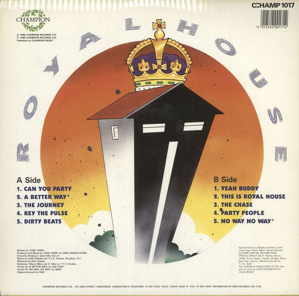 Royal House Can You Party? UK vinyl LP album (LP record) 5014524001714