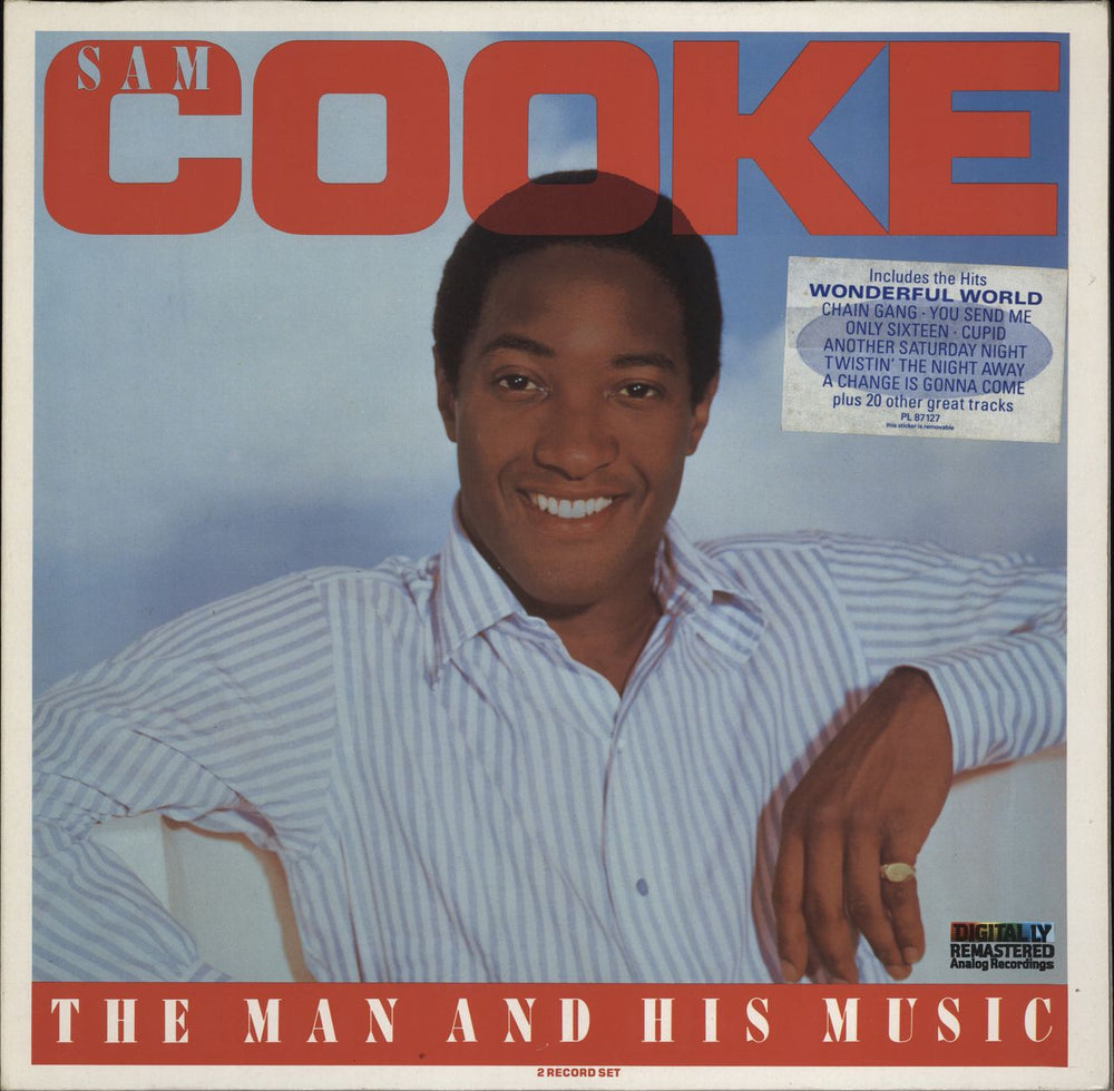 Sam Cooke The Man And His Music - Hype Sticker German 2-LP vinyl record set (Double LP Album) PL87127(2)