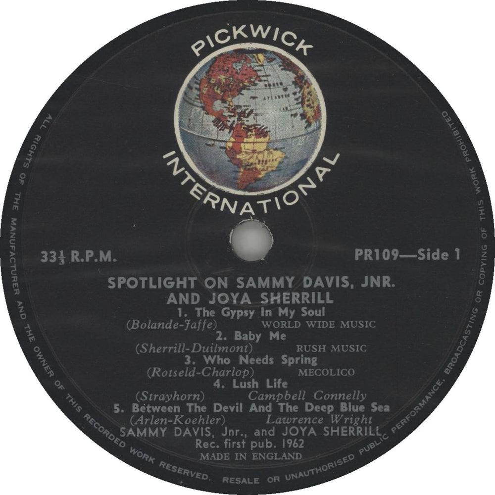 Sammy Davis Jr Spotlight On Sammy Davis Jr. And Joya Sherrill UK vinyl LP album (LP record) SJ5LPSP672807