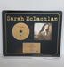 Sarah McLachlan Afterglow UK in-house award disc IN-HOUSE AWARD