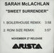 Sarah McLachlan Sweet Surrender - 2 Track UK Promo CD-R acetate CD ACETATE