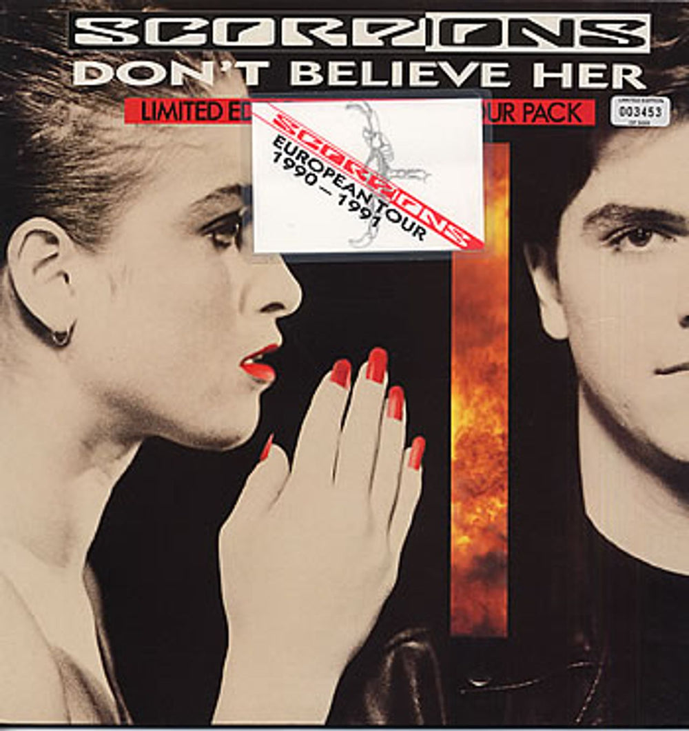 Scorpions Don't Believe Her - Tour Pack UK 12" vinyl single (12 inch record / Maxi-single) VERXG52