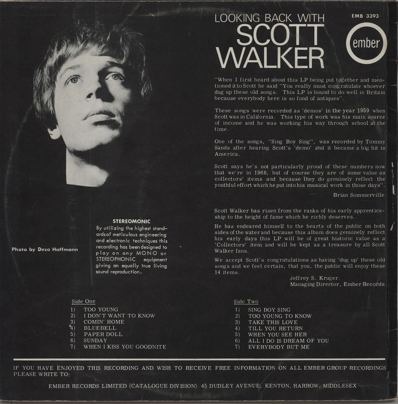 Scott WALKER☆Looking Back With UK Ember - 洋楽