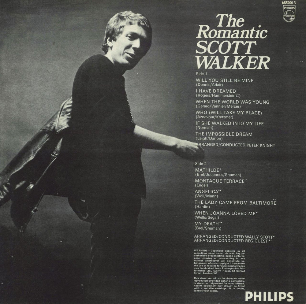 Scott Walker The Romantic Scott Walker - blue label - EX UK vinyl LP album (LP record)