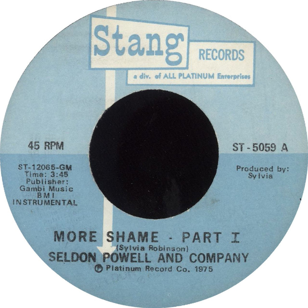 Seldon Powell More Shame US 7" vinyl single (7 inch record / 45) ST-5059