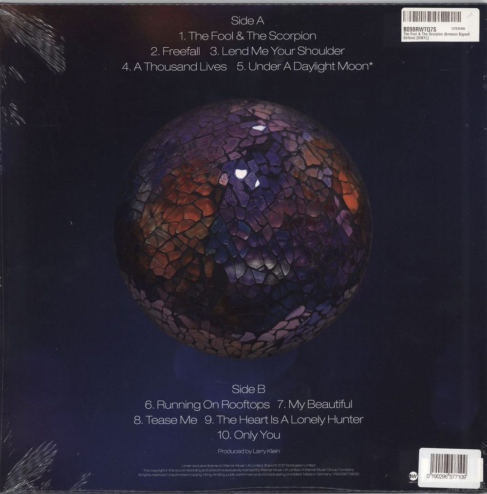 Sharon Corr The Fool & The Scorpion + Signed Insert UK vinyl LP album (LP record) 190296577109