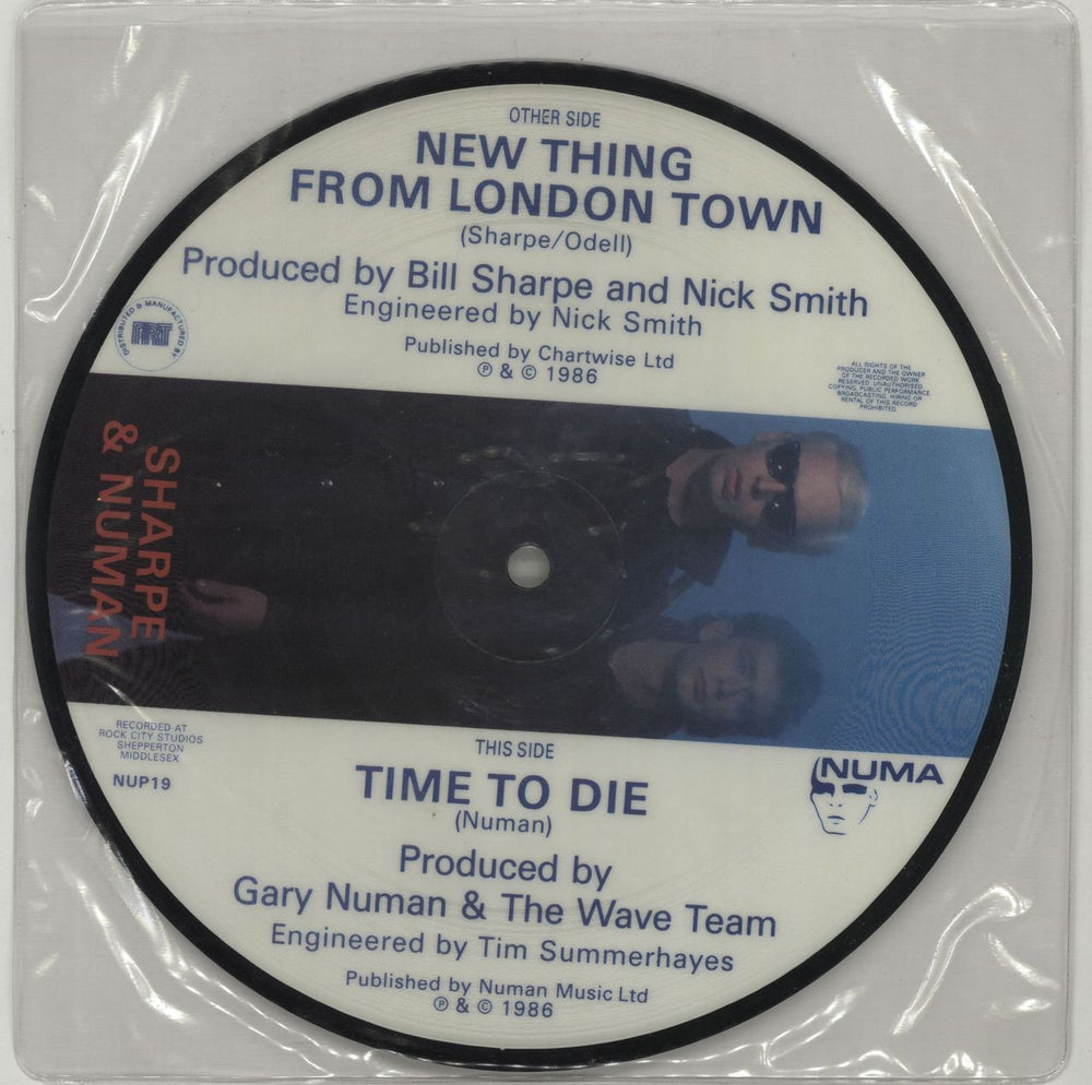 Sharpe & Numan New Thing From London Town UK 7" vinyl picture disc (7 inch picture disc single) 3IC7PNE36937