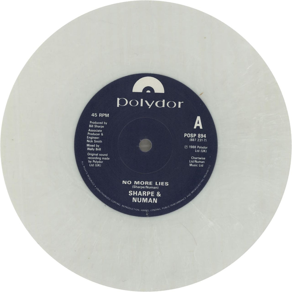 Sharpe & Numan No More Lies - Set of 3 UK 7" vinyl single (7 inch record / 45)