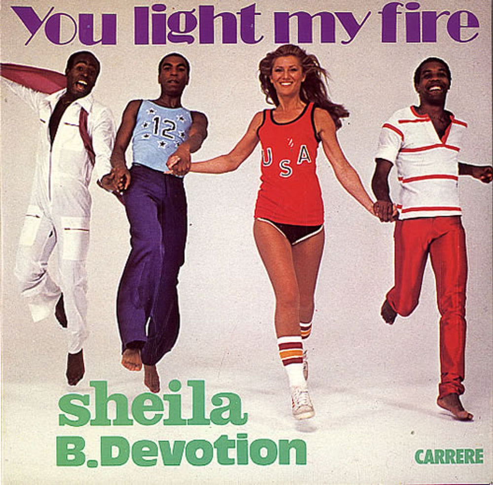 Sheila & B Devotion You Light My Fire - Red Vinyl UK 7" vinyl single (7 inch record / 45) EMI2828