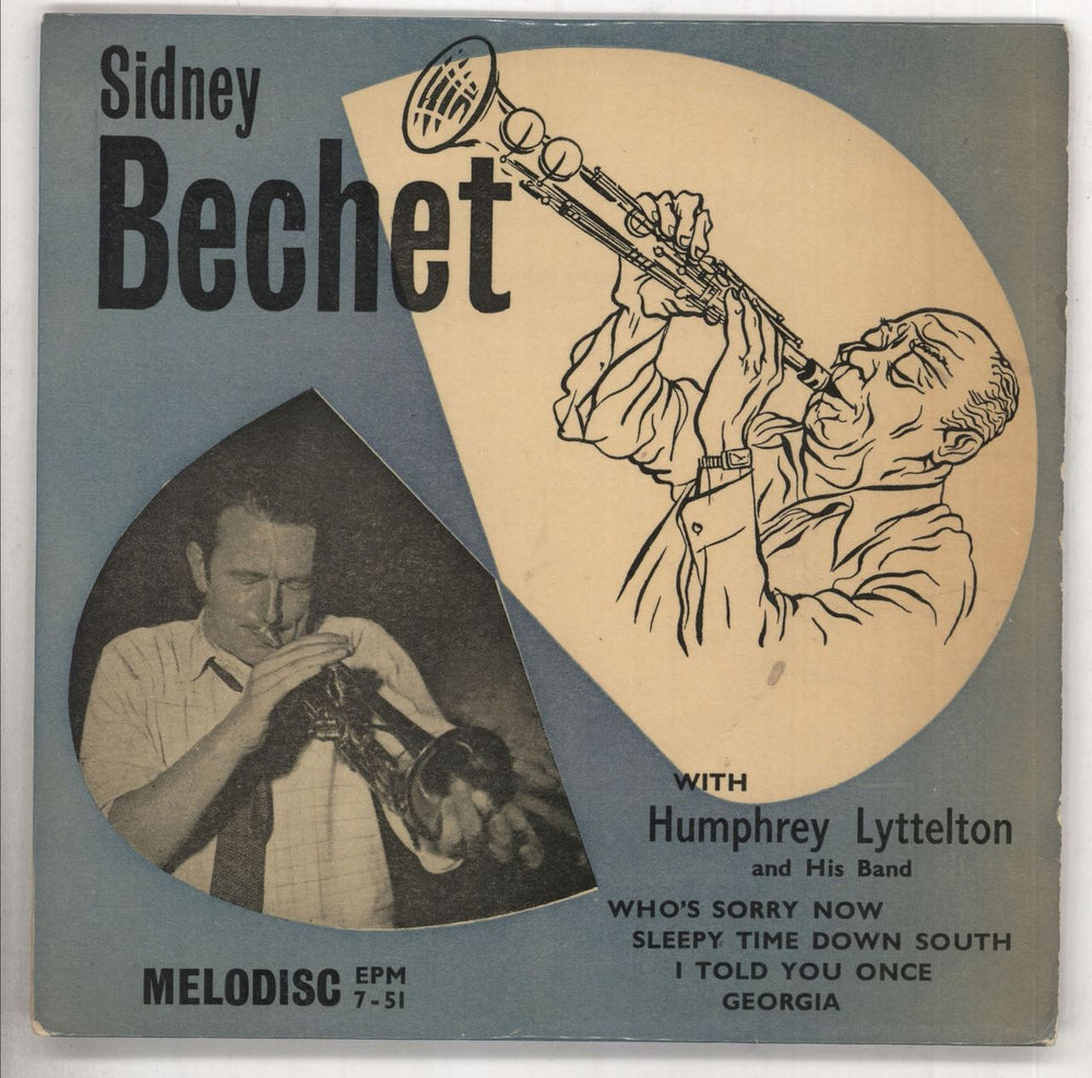 Sidney Bechet With Humphrey Lyttelton And His Band - Tri UK 7" vinyl single (7 inch record / 45) EPM7-51