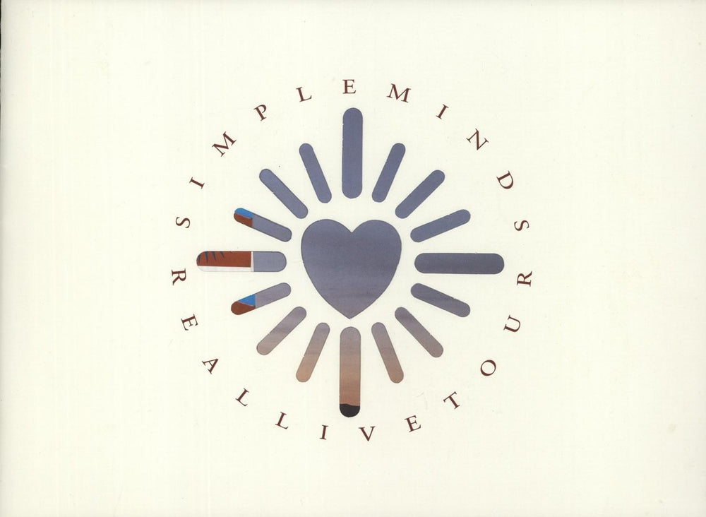 Simple Minds Real Live Tour + Ticket Stub UK tour programme TOUR PROGRAMME