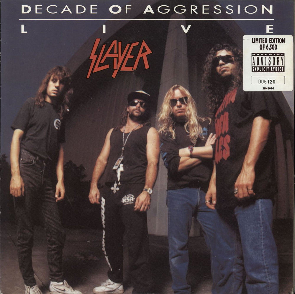 Slayer Decade Of Aggression - Live + Booklet UK 2-LP vinyl record set (Double LP Album) 510605-1