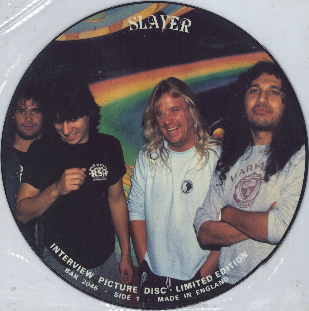 Slayer Interview UK picture disc LP (vinyl picture disc album) BAK2046