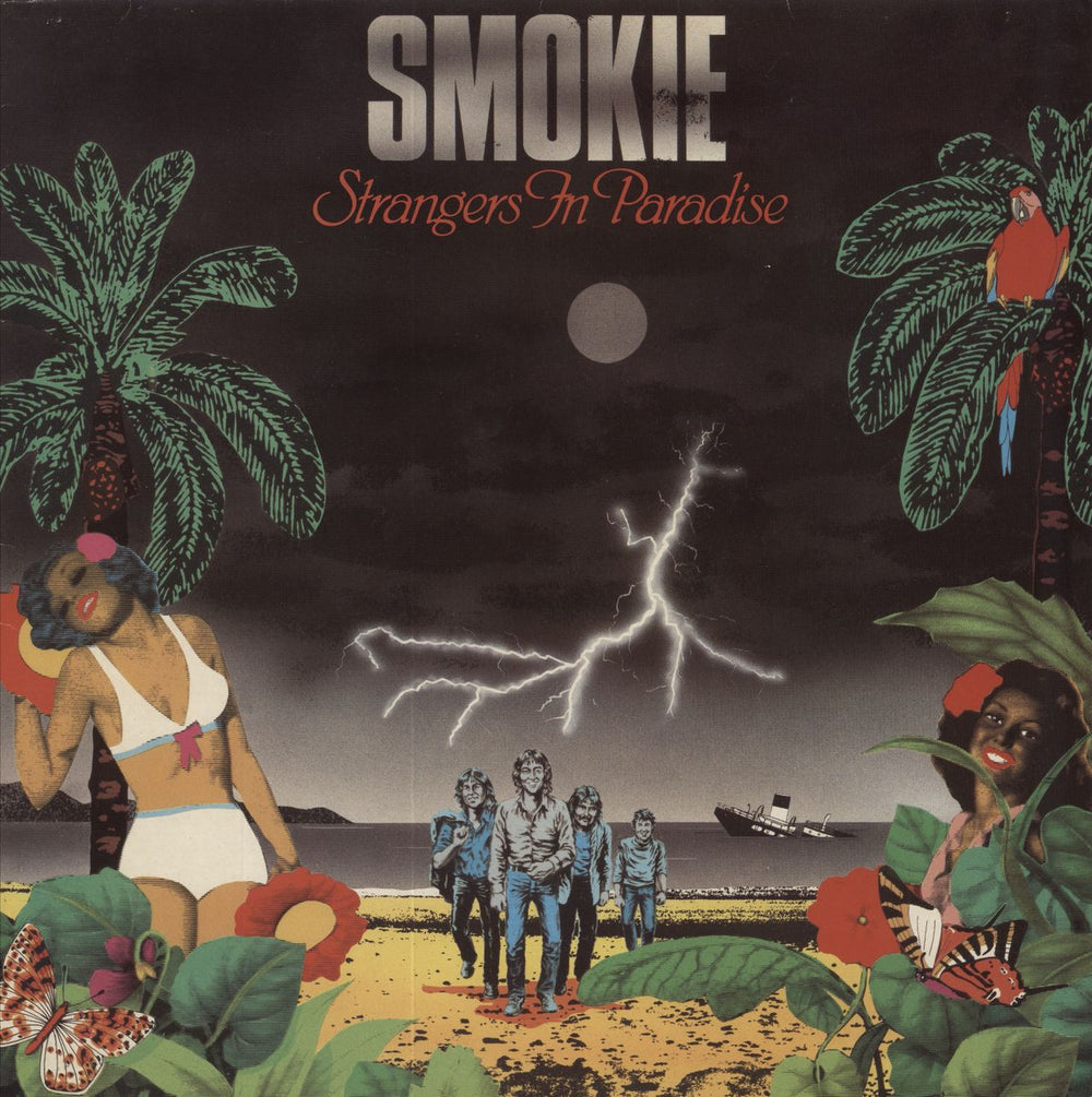 Smokie Strangers In Paradise - Manufacturers Property Sticker UK vinyl LP album (LP record) SRAK546