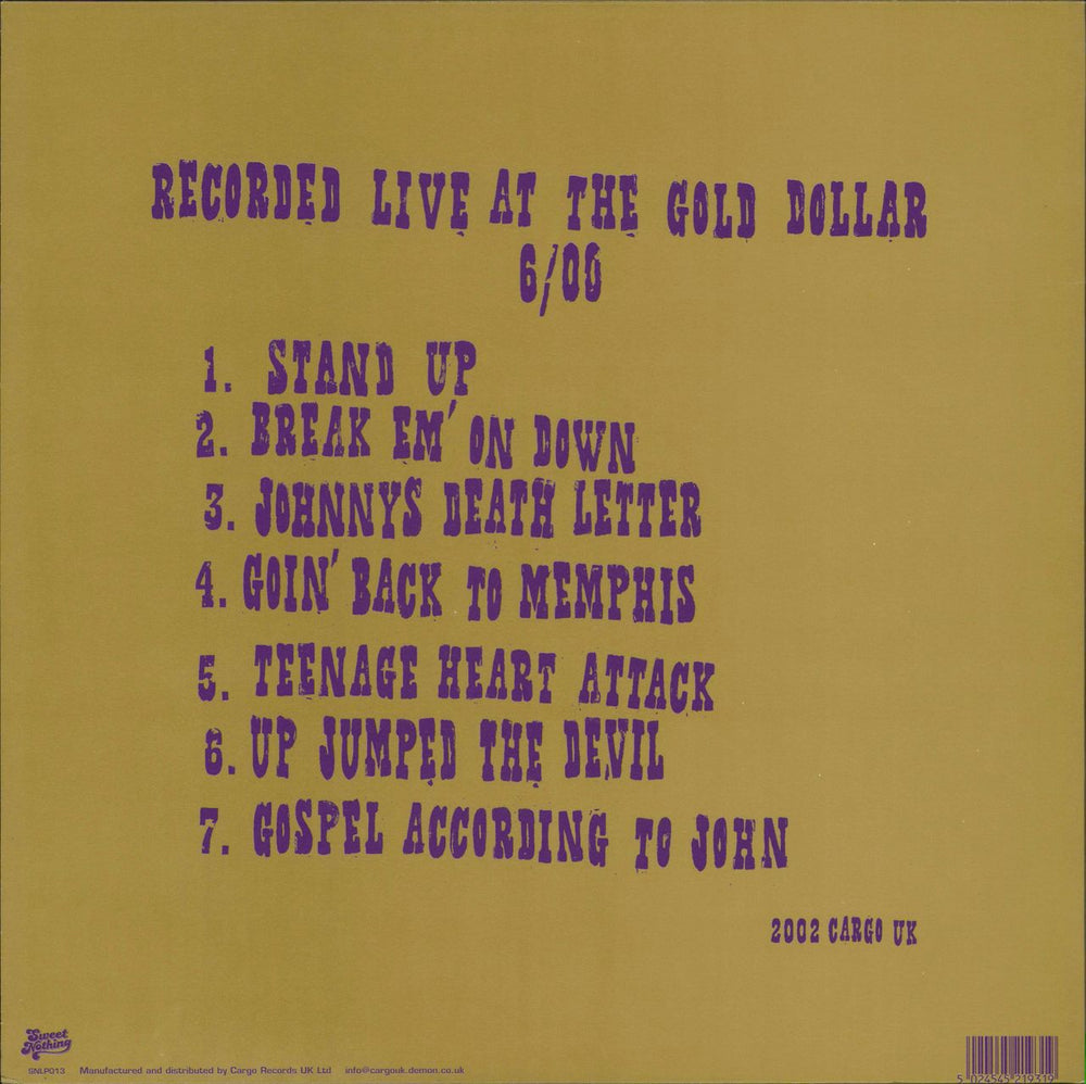 Soledad Brothers Live At The Gold Dollar UK vinyl LP album (LP record) 5024545219319