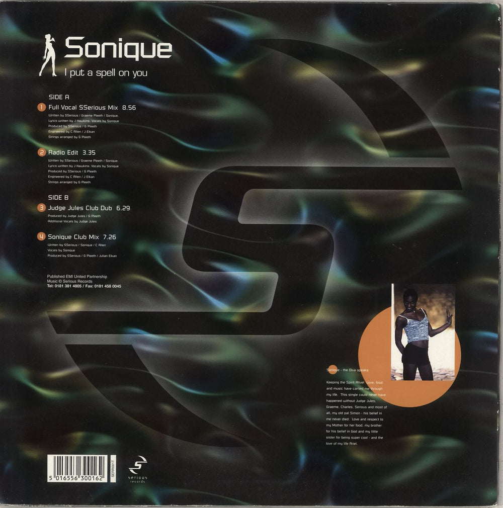 Sonique I Put A Spell On You UK 12" vinyl single (12 inch record / Maxi-single) 5016556300162