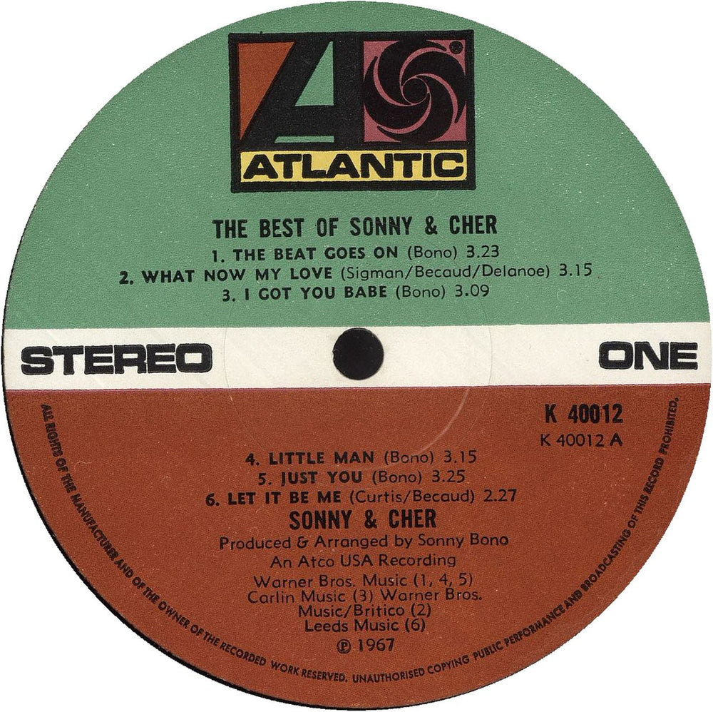 Sonny & Cher The Best Of Sonny & Cher - 2nd UK vinyl LP album (LP record) S+CLPTH684190