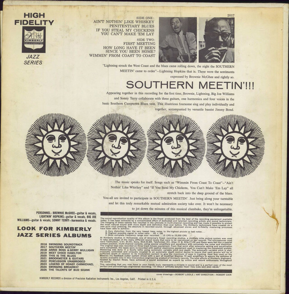 Sonny Terry & Brownie McGhee Southern Meetin' US vinyl LP album (LP record) Y&BLPSO783778