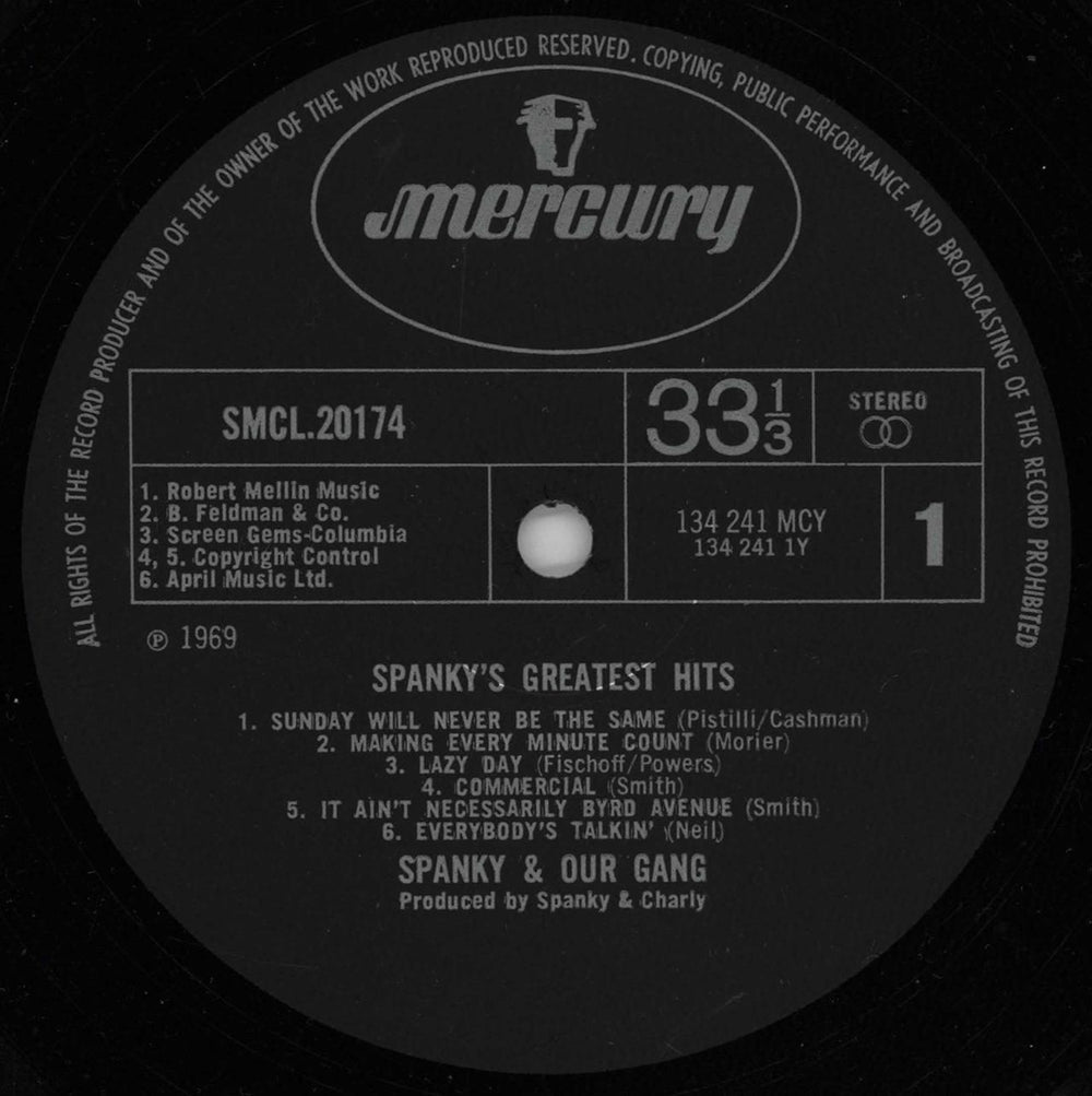 Spanky & Our Gang Spanky's Greatest Hits UK vinyl LP album (LP record) S&OLPSP754557